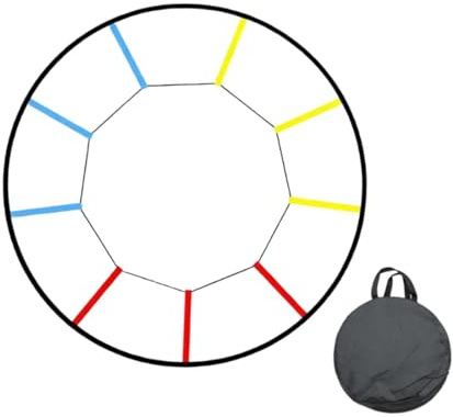 rockible Agility Ladder for Children And Adults, Balance, Coordination, Speed, Speed Training, Soccer, Footwork, 9 grids multicolor