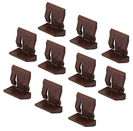 H3107 Lot de 50 supports de fixation pour étagères en verre pour étagère de cuisine Marron Ø 5 mm