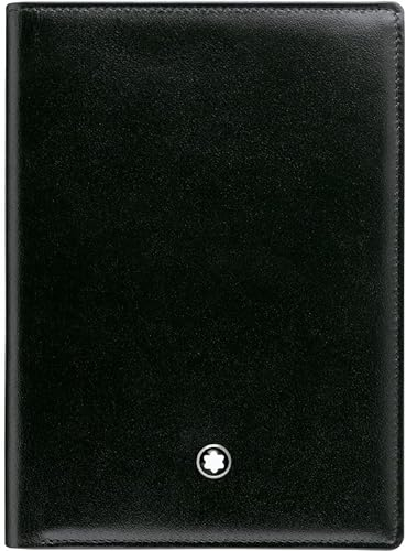 Montblanc 7cc Brieftasche mit Ausweisfach aus Leder in der Farbe Schwarz, Maße: 12cm x 9cm x 1cm, 130074