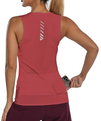 Lo.gas Maillot de Cyclisme pour Femme Sans Manches, Maillot de Cyclisme Respirant pour Course Maillot de Vélo pour Femmes Maillot de VTT Femmes Sports Shirts pour Femmes Tank Top 1-2 Pack Tanktop, M