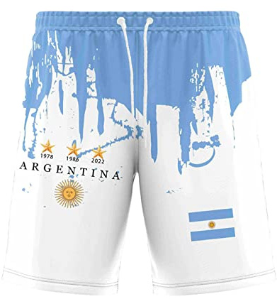 YuanDiann 2022 fotbollsmästerskap Argentina vinner minnas t-shirts 3-stjärniga flaggtryck kortärmad rund hals fotbollströja fantröja för män och kvinnor