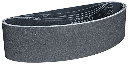 Sruhrak Slipband 100 x 915 mm – 5 stycken 80 korn kiselkarbid slipband för polering och rostning av metall