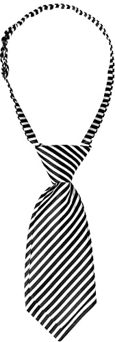 Elerevyo Cute Uniform Tie, Pretied Knot, Colorful Striped Short Ties for Women School Casual One Size Black White