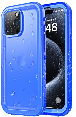 SPORTLINK for iPhone 15 Pro Case - IP68 Waterproof Military Protective Full Body Heavy Duty Shockproof 360 Sealed Dustproof with Camera Screen Protector Phone Cover for i Phone 15 Pro 6.1 Blue