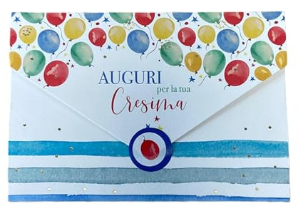 LINA OFFICINE GRAFICHE CREATIVE Bekräftelsekort för män och kvinnor – pengarhållare, med etikett Stäng kuvert, 11 x 16 cm 96-655