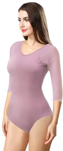 ROYAL SMEELA justaucorps för vuxna, balett body för kvinnor, dansbody utan bakstycke, dansbody för kvinnor, klassisk balettdräkt, svart. Dansbody för balett, rosa, L