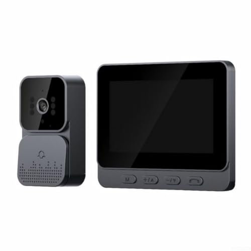 Videocitofono WiFi con monitor, di videocitofono wireless impermeabile con schermo IPS da 4,3 pollici, audio bidirezionale, registrazione automatica