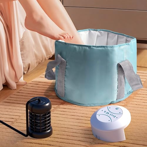 Portable Ionic Foot Bath Detox Machine, Ionic Foot Spa Detox Machine, Foot Spa Cleanse Machine with Super Duty Ion Arrays, Folding Foot Basin & Carrying Bag for Beauty Salon, Home & Travel