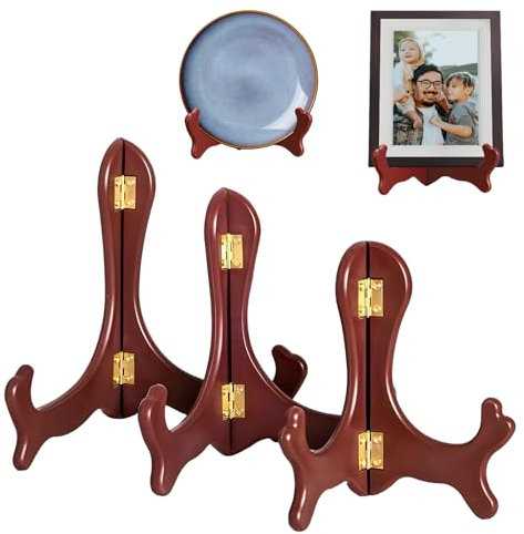 Soporte Platos Decorativos.Bootoow 3 Piezas Soportes Para Platos Decorativos Caballetes,Soporte De Exhibición Soporte De Exhibición De Multifunción Para Exhibir Libros, Marcos De Fotos
