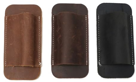 SHINROAD Copertura per coltelli in pelle, resistente fodero di protezione per uomini, organizer fatto a mano, stile retrò, per cintura, supporto pieghevole, fodero orizzontale, multicolore