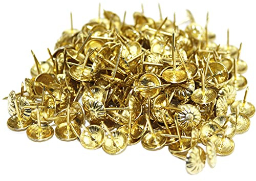 100 piezas de tachuelas decorativas antiguas con patrón de crisantemo para muebles de tapicería para sofá, decoración del hogar, clavos de muebles antiguos