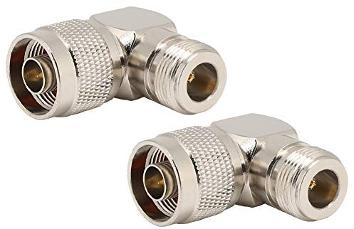 Generic 2PCS N-kontakt Armbågsadapter, Högkvalitativ N Hane Till Hona Koaxialkontakt för RF-applikationer, Idealisk för Wi-Fi-radioantenner