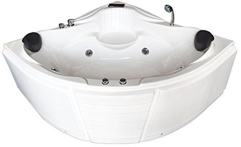WHIRLPOOL BADEWANNE WHIRLPOOL RECHTECK 2 PERSONEN NEU SPA TUB HOT TUB Las Vegas Full Düsen Sichtfenster, Wasserfall, 150 x 150 cm