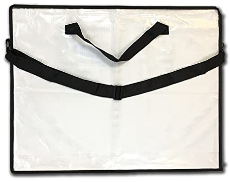 ARK A2-36295 Funda de Transporte A2 con Cremallera y Correa para el Hombro y asa, PVC, Negro y Transparente