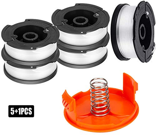 Liuer 6 Pacchi Rocchetto Filo para Tagliabordi Black Decker Bobina di ricambio per tagliaerba automatica Nylon Falciatrice di ricambio ST4525-QS STC1820 STC1823 STC1840 GLC3630L20 BESTA530