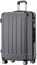 BEIBYE Hartschalen-Koffer Trolley Rollkoffer Reisekoffer Handgepäck 4 Rollen (M-L-XL-Set) (Dark Grey, XL)