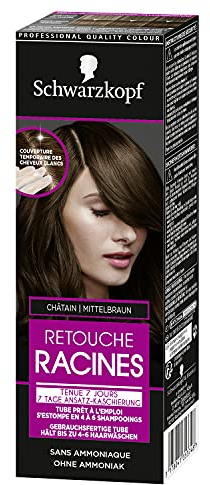 Schwarzkopf Retuschier-Wurzel – 7 Tage Halt – Temporäre Haarfarbe – Abdeckung von weißen Haaren – gebrauchsfertige Tube – ohne Ammoniak – Kastanienbraun