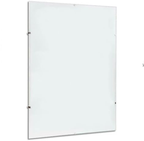 Decor Space Cornice a giorno espositore porta foto e documenti da parete con lastra in Crilex e supporto in MDF (60 x 80 cm)