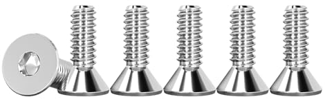 Drenky Tornillo Avellanado M3 X 10 mm, 50 Piezas Tornillos De Cabeza Avellanada Norma DIN 7991 / ISO 10642 Tornillos Avellanados con Hexágono Interior Acero Inoxidable A2 V2A, Rosca Completa