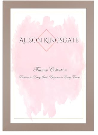 Alison Kingsgate Modern A3 Rose Gold Photo Frame-Engineered Wood Picture Frames with Shatterproof Perspex - Ideal for Certificates -Wall Mount or Tabletop - Multiple Sizes & Colours Available