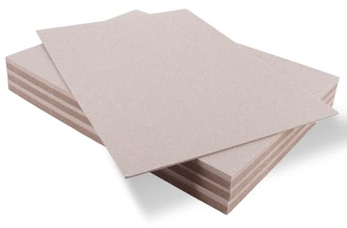 WOPPLXY A3 Greyboard 30 Sheets - 2000 Micron Grey Board A3 Mount Backing Board - 2mm Double-Side Thick Cardboards Mount Card for Craft, Model Making