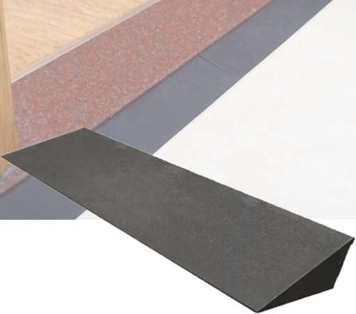 DAQXYH Rampe De Seuil De Porte 6 Cm, Rampe Fauteuil Roulant Antidérapante Rampe D'accès Rampes en Caoutchouc À Charge Élevée, Installation Facile(50 * 6 * 1cm)