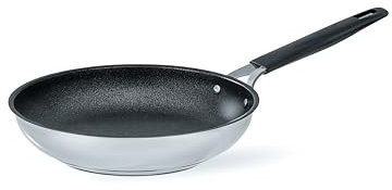 Barazzoni 33 Carati Padella ø24cm in Acciaio Inox 18/10 rivestito, ø24cm, Made in Italy