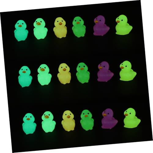 HEMOTON 36pezzi Statuette Anatre in Da Mini Anatre Si Illuminano Al Buio Decorazioni Per Case Delle Bambole e Giardini Esterni o
