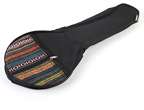 Mtlavishness 4 String Banjo Bag Gig Ethnic Style Cotton med justerbart remsinstrumenttillbehör