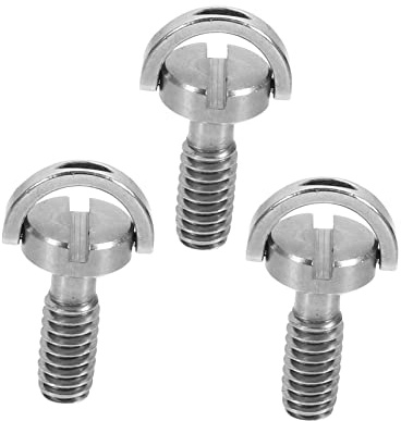 QUMIIRITY 3pièces Vis De Fixation Allongée INOX pour Caméra Vis à Tête Plate Compatible Trépied Et Plaque Rapide Lot pour DSLR Et Monopode