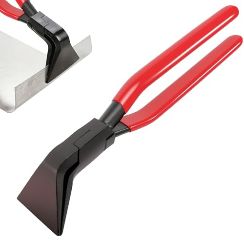 Pinza piegata a 45°, pinza piegata in lamiera, larghezza 60 mm, in acciaio al carbonio con manico antiscivolo, strumento per piegare e lisciare lamiere per industria