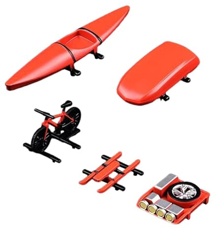 JunZheHub 1/64 Scale Model Car Roof Accessories,Luggage Box Rack Kayaking Sledding Bike,Decoration Photography Props Miniatures