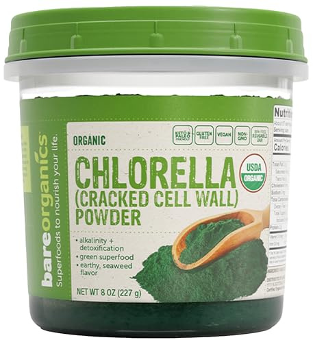 Bare Organics 12522 Chlorella Powder, 8 Ounce