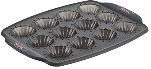 Tefal Crispybake J4171414 - Stampo per 12 mini tartellette, 100% silicone di alta qualità, resistente, cottura perfetta, 29 x 21 cm