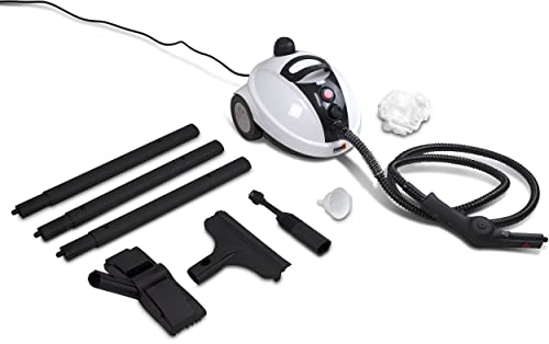 Feider – Limpiador de vapor – 1300 W 1,5 bar Potencia 1300 W, precalentamiento 20 s, pisos todos los tipos, LED, caudal 28 g/min, presión 1,5 bar, cable 5 m, depósito 0,450 L, extraíble – FHBV1300