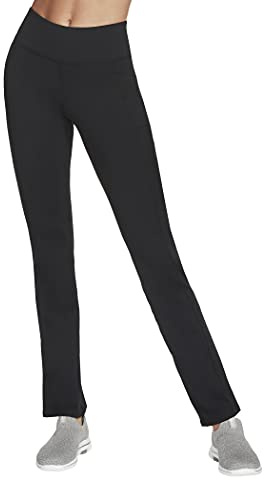 Skechers Women's Go Walk High Waisted Pant Joy – 4-Way Stretch, Moisture-Wicking, Layered Waistband, Black, 3X-Large Petite