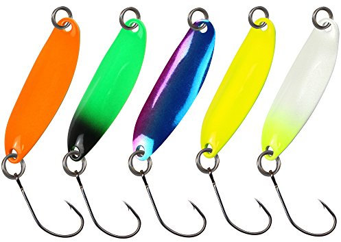 5 FTM Spoon Hornet 3,9cm 3,7g - Blinker Set zum Forellenangeln, Forellenblinker zum Spinnangeln, Spinnköder, Spoonblinker, Löffelblinker