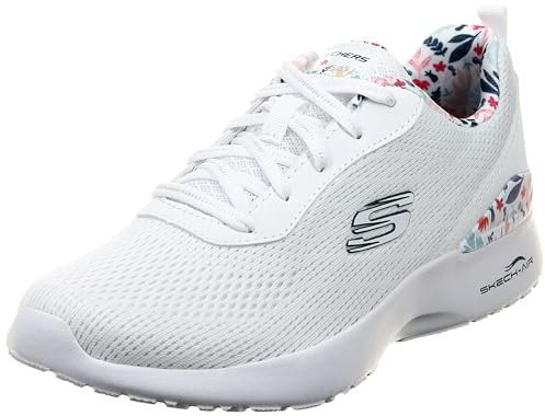 Skechers Damen Skech-AIR Dynamight Sneaker, White Mesh/Multi Trim, 37.5 EU