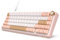 RK ROYAL KLUDGE R65 Wired Mechanical Keyboard with Knob, 60% Percent QMK/VIA US Layout RGB Backlit Gasket Mount Gaming Keyboard with PBT Keycaps, MDA Profile, 66 Keys Hot Swappable Cream Switch, Pink