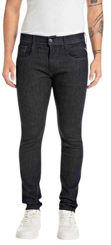 REPLAY Herren Jeans Anbass Slim-Fit Hyperflex Forever Dark mit Stretch, Bleu (Dark Blue 007-1), 31W / 32L