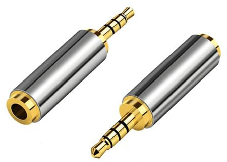 H.May 2 st 2,5 mm till 3,5 mm och 3,5 mm till 2,5 mm Ljudadapter - Hane till Hona Konverteringshuvuden för PC, Bärbar Dator, Förstärkare, Hörlur, MP3, Ljudkort