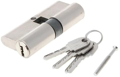 Bombin Cerradura Cerradura de puerta con cilindro, cerradura interior, cerradura de entrada antirrobo, cerradura de puerta de metal con 3 llaves, accesorios for puertas de casa Cerraduras Antibumping(