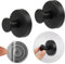 SSYR&P 2 Piezas Ganchos con ventosa, sin taladrar, ganchos de ventosa negros, capacidad de carga 5 kg, ganchos para toallas, ganchos de pared extra fuertes para baño, cocina, lisas, pared