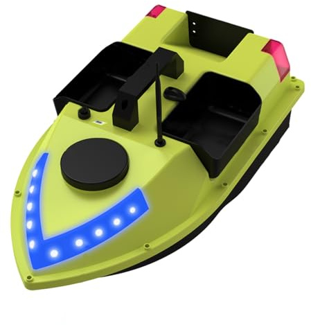 Funien Barca da Pesca con Esca telecomandata Wireless 600M GPS RC Barca da Pesca con 3 contenitori per Esche