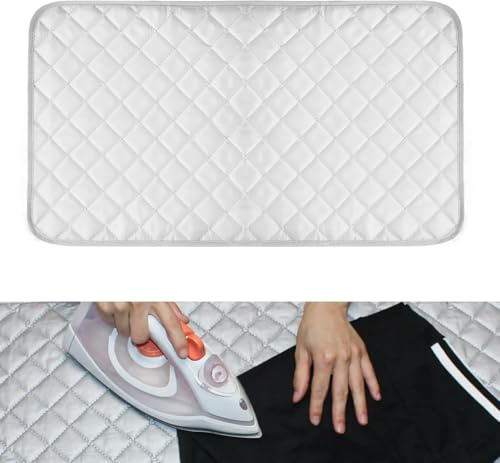 Uadme Alfombrilla portátil Plegable para Planchar, Base de Planchado para Mesa o para y Viajes, Accesorios para Mesa, Tabla de Planchar para Resistente al Calor