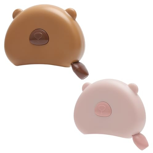 KQDRAVINE 2 Pezzi Metro a Nastro con Bottone a Scomparsa, 150 Cm Bifacciale Metro Sarta con Chiusura Magnetica, Centimetro da Sarta per la Misurazione del Corpo e la Cucitura, Rosa, Marrone