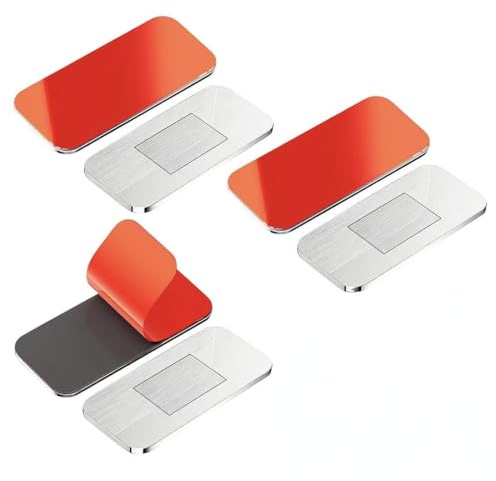 MOLZINY 3 Pezzi Chiudiporta Magnetico Ultra Sottile Argento Calamita per Mobili Ultra Sottile in Metallo Magneti Sottilissimi per Porte Adesivi Chiusura Magnetica per Armadi Cucina Senza Viti