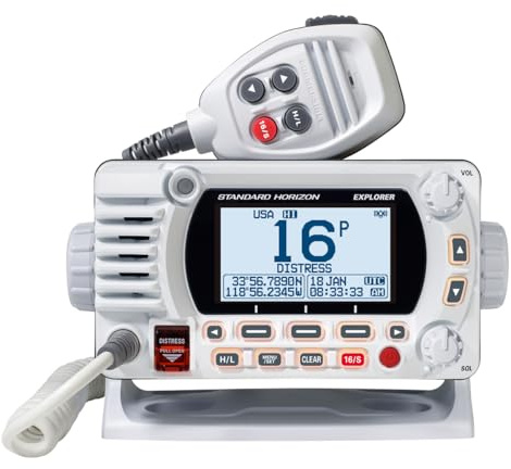 Standard Horizon GX1800GW White 25W VHF/GPS/Second Station Explorer Series
