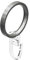 Interdeco Gardinenstangen Ringe mit Faltenhaken, Gardinenringe in Edelstahl Optik für 16 mm Ø (16 Stück)
