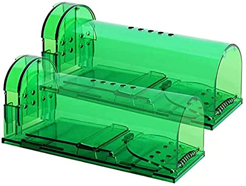B-Free Humane Mouse Traps for Indoors &Outdoors. Live Catch & Release. Pets & Children Friendly. Washable, Reusable Rodent Mice Trap., Green
